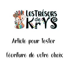 Test d'écritures