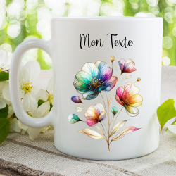 Mug En Céramique fleurs  -...