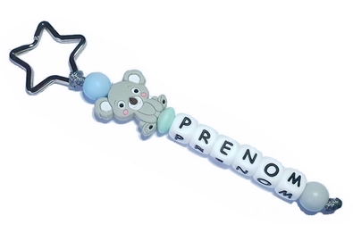 porte clés personnalisé prénom en perles